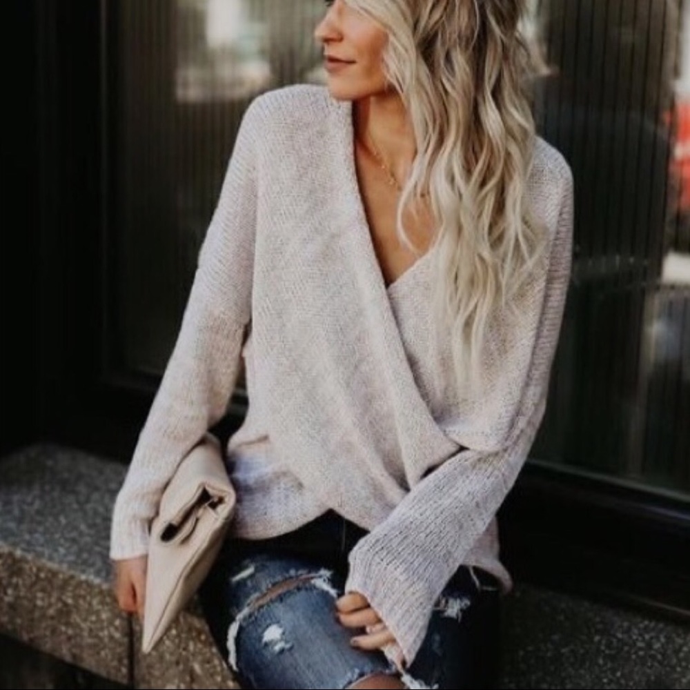 Style on Point Sweater in Oatmeal - Picture 4 of 5